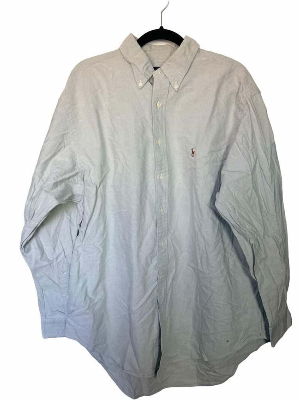 Ralph Lauren Yarmouth Oxford Shirt Size 17-35 Mint Green Cotton_226